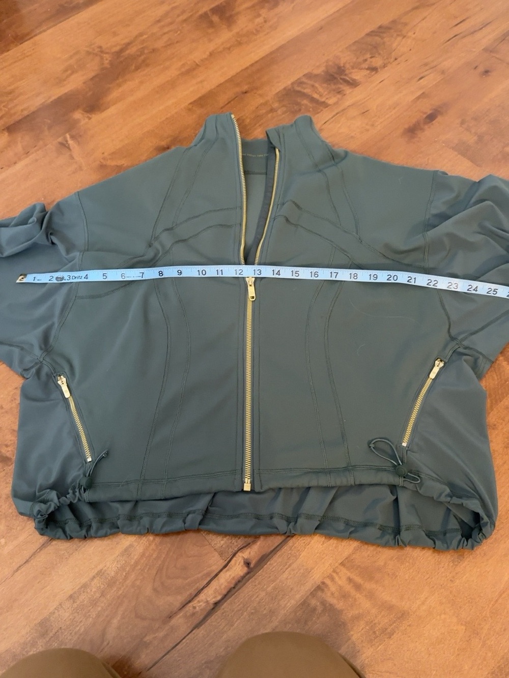 Lululemon Teal Gold Zip Full Zip Jacket Size 2 Like New - Picture 7 of 7